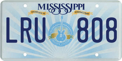 MS license plate LRU808
