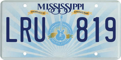 MS license plate LRU819