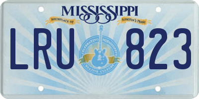 MS license plate LRU823