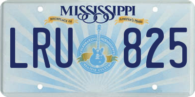 MS license plate LRU825
