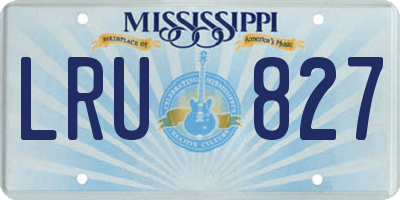 MS license plate LRU827