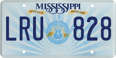 MS license plate LRU828