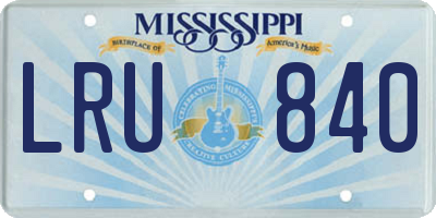 MS license plate LRU840