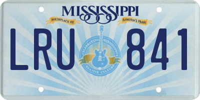 MS license plate LRU841