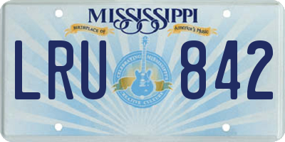 MS license plate LRU842