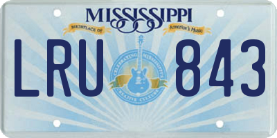 MS license plate LRU843