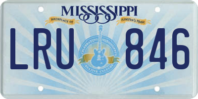 MS license plate LRU846