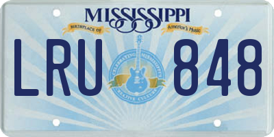 MS license plate LRU848