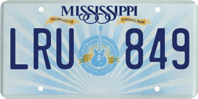 MS license plate LRU849