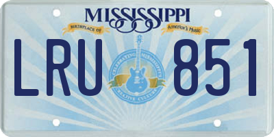 MS license plate LRU851
