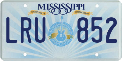 MS license plate LRU852