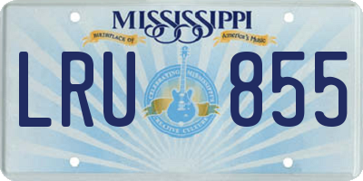 MS license plate LRU855
