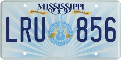 MS license plate LRU856