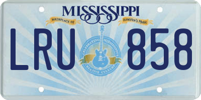 MS license plate LRU858