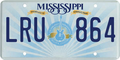 MS license plate LRU864