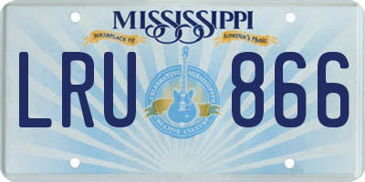 MS license plate LRU866