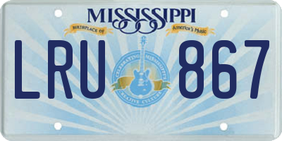 MS license plate LRU867