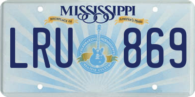 MS license plate LRU869