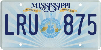 MS license plate LRU875