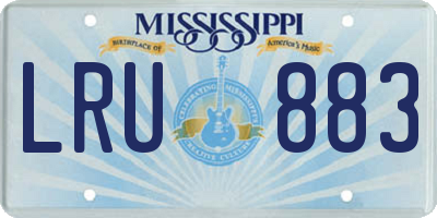 MS license plate LRU883