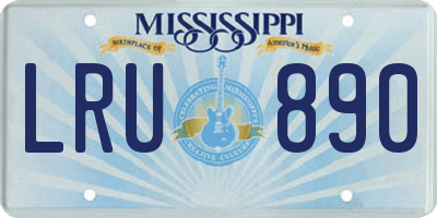 MS license plate LRU890