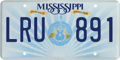 MS license plate LRU891