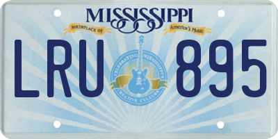 MS license plate LRU895