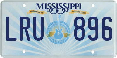 MS license plate LRU896