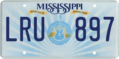 MS license plate LRU897