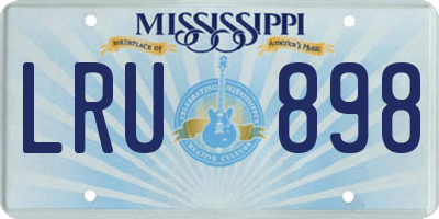 MS license plate LRU898