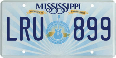 MS license plate LRU899