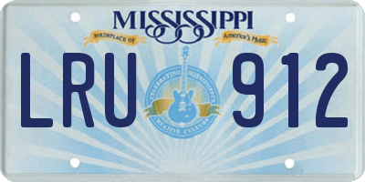 MS license plate LRU912