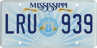 MS license plate LRU939
