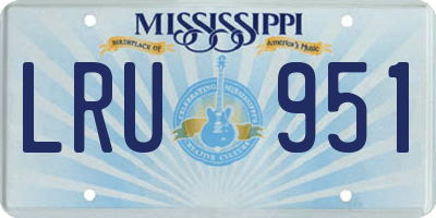 MS license plate LRU951