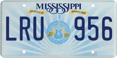 MS license plate LRU956