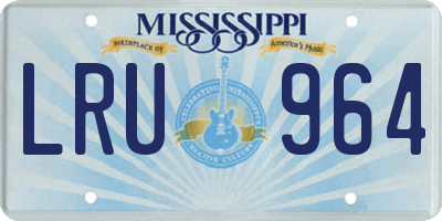 MS license plate LRU964