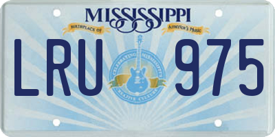 MS license plate LRU975