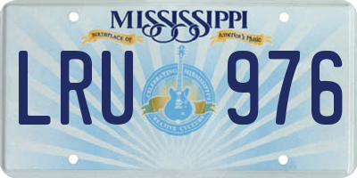 MS license plate LRU976