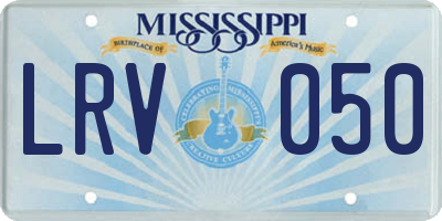 MS license plate LRV050