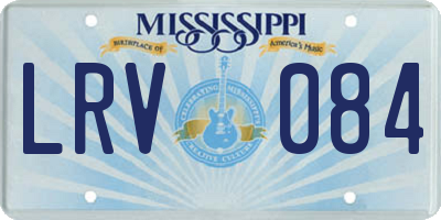 MS license plate LRV084