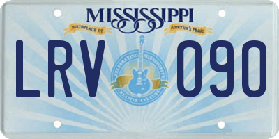 MS license plate LRV090
