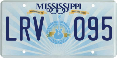 MS license plate LRV095