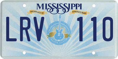 MS license plate LRV110