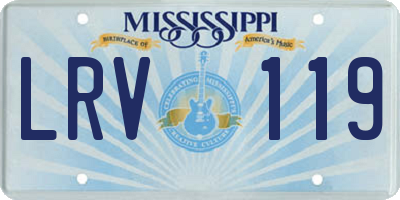 MS license plate LRV119