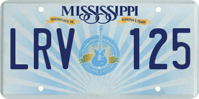 MS license plate LRV125