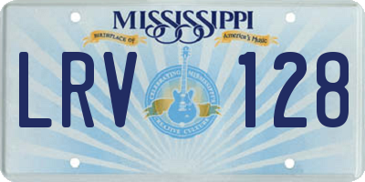 MS license plate LRV128