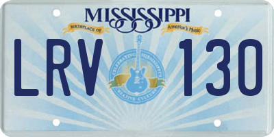 MS license plate LRV130