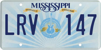 MS license plate LRV147