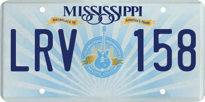 MS license plate LRV158