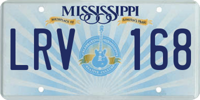 MS license plate LRV168